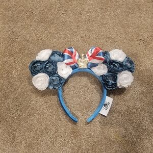 Floral Mouse Ears Headband with Bow